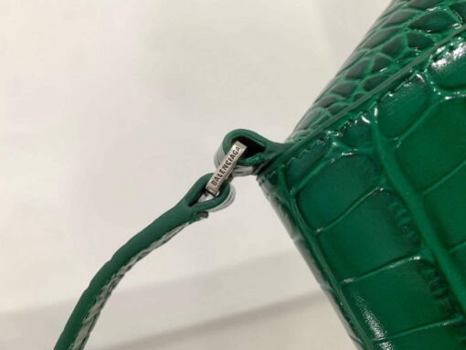 Replica Balenciaga 695645 Women's XX Small Flap Bag Crocodile Embossed In Green 7