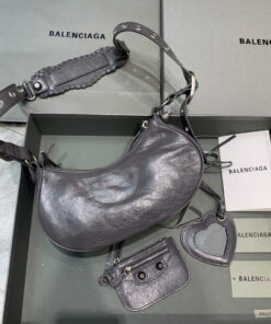 Replica Balenciaga 700940210 Women's Neo Cagole XS Handbag in Grey Arena lambskin 2