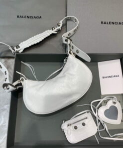 Replica Balenciaga 700940210 Women's Neo Cagole XS Handbag in White Arena lambskin 2