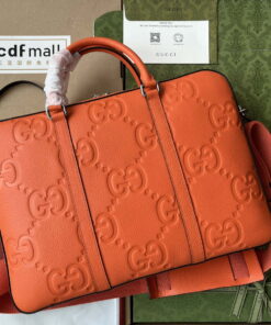 Replica Gucci 658573 Men's Jumbo GG Briefcase Bag Orange