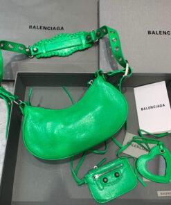 Replica Balenciaga 700940210 Women's Neo Cagole XS Handbag in Green Arena lambskin 2