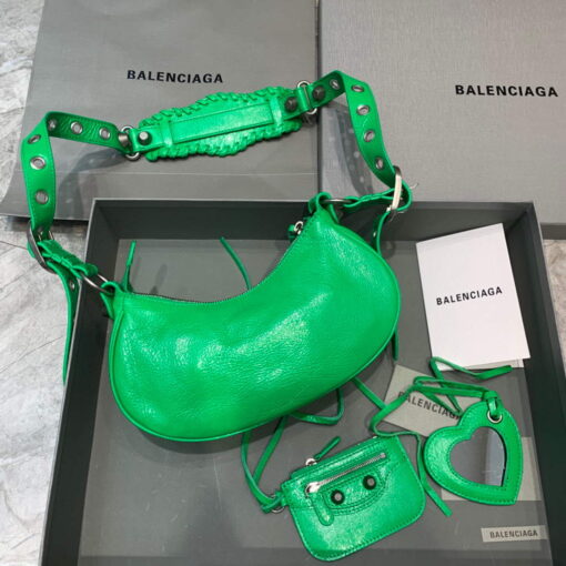 Replica Balenciaga 700940210 Women's Neo Cagole XS Handbag in Green Arena lambskin 2