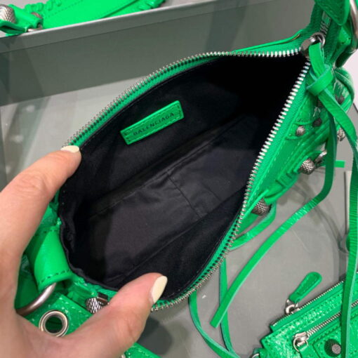 Replica Balenciaga 700940210 Women's Neo Cagole XS Handbag in Green Arena lambskin 6