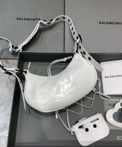 Replica Balenciaga 700940210 Women's Neo Cagole XS Handbag in White Crocodile lambskin 2