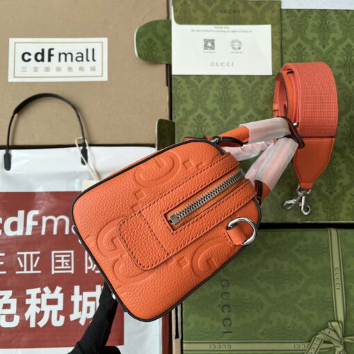 Replica Gucci 725292 Jumbo GG Mini Duffle Bag Orange 3