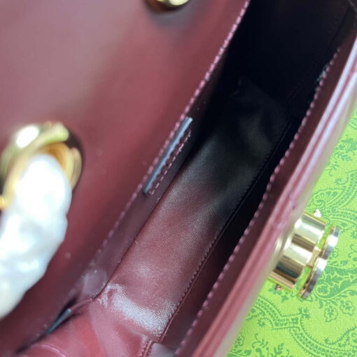 Replica Gucci ‎741457 Gucci Deco Mini Shoulder Bag Wine Red 8