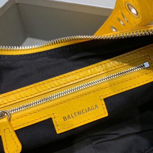 Replica Balenciaga 67130723 Women's Le Cagole Small Shoulder Bag Arena lambskin In Yellow 7