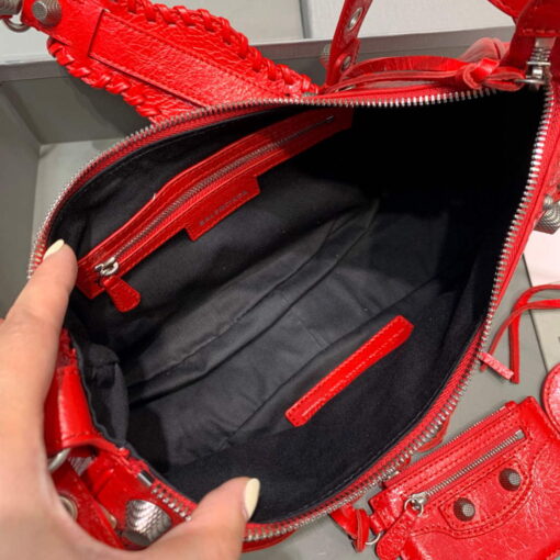 Replica Balenciaga 67130723 Women's Le Cagole Small Shoulder Bag Arena lambskin In Red 6