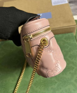 Replica Gucci 723770 GG Matelassé Top Handle Mini Bag Light Pink 2