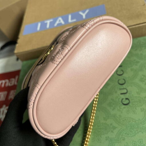 Replica Gucci 723770 GG Matelassé Top Handle Mini Bag Light Pink 5