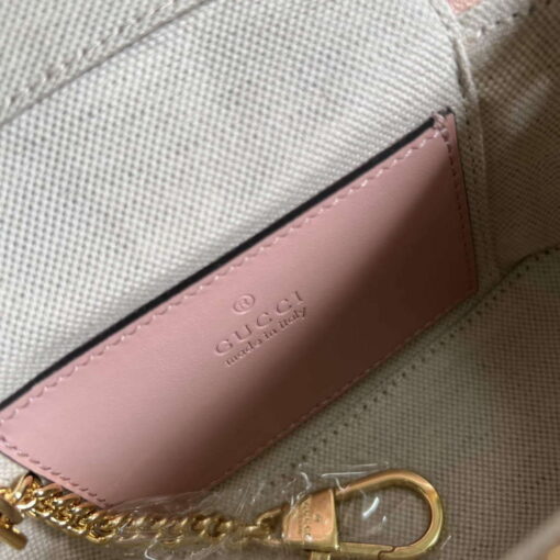 Replica Gucci 723770 GG Matelassé Top Handle Mini Bag Light Pink 8