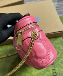 Replica Gucci 723770 GG Matelassé Top Handle Mini Bag Pink 2