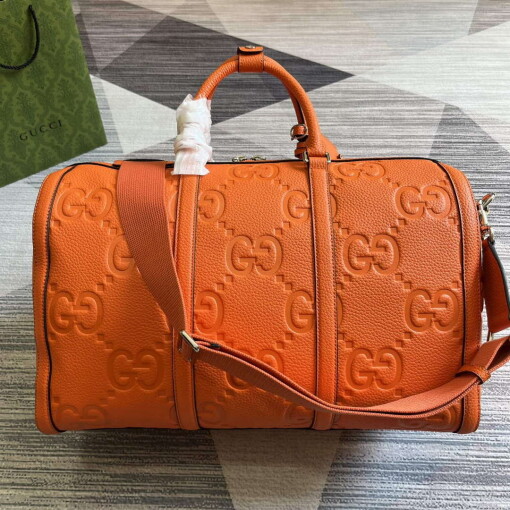 Replica Gucci 725282 Jumbo GG Small Duffle Bag Orange