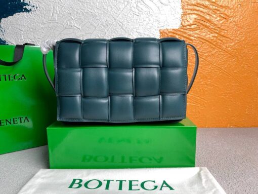 Replica Bottega Veneta BV 20206 Padded Cassette 591970 Dark Green Silver 2