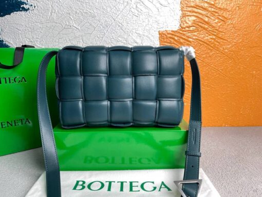 Replica Bottega Veneta BV 20206 Padded Cassette 591970 Dark Green Silver 3