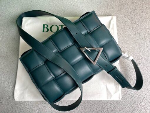 Replica Bottega Veneta BV 20206 Padded Cassette 591970 Dark Green Silver 4