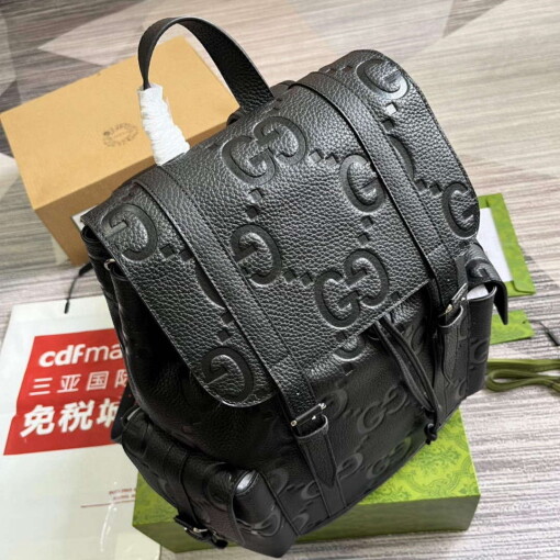 Replica Gucci 625770 Jumbo GG Backpack Black 3