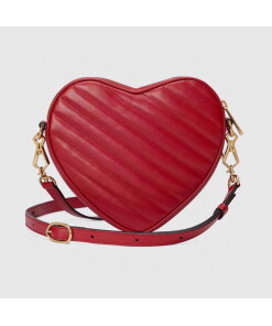 Replica Gucci 751628 Interlocking G Mini Heart Shoulder Bag Red