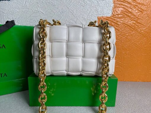 Replica Bottega Veneta BV 20206 Chain Cassette 631421 White Gold 3