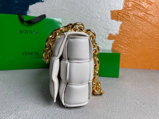 Replica Bottega Veneta BV 20206 Chain Cassette 631421 White Gold 4