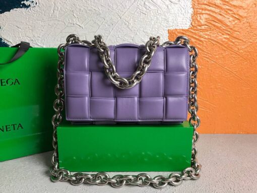 Replica Bottega Veneta BV 20206 Chain Cassette 631421 Purple Silver 2