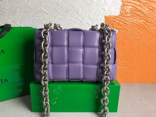 Replica Bottega Veneta BV 20206 Chain Cassette 631421 Purple Silver 3