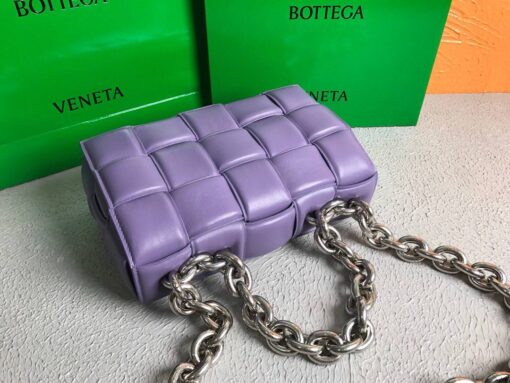 Replica Bottega Veneta BV 20206 Chain Cassette 631421 Purple Silver 6