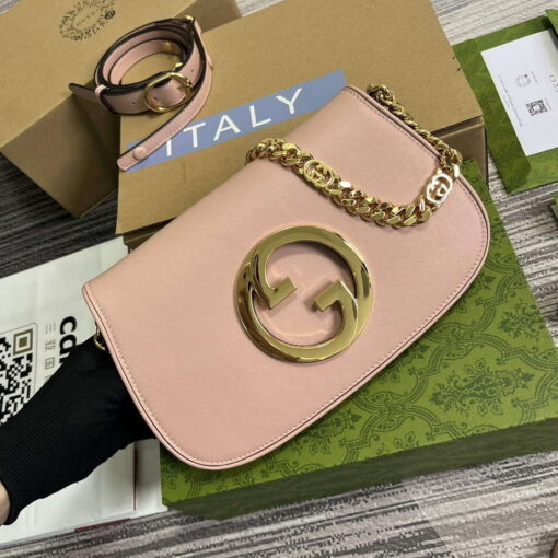 Replica Gucci 699268 Gucci Blondie Shoulder Bag Light pink leather 3