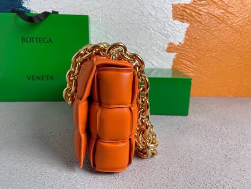 Replica Bottega Veneta BV 20206 Chain Cassette 631421 Oragne Gold 4