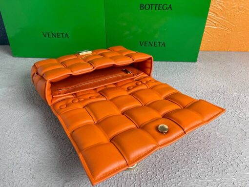 Replica Bottega Veneta BV 20206 Chain Cassette 631421 Oragne Gold 7