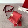 Replica Valentino 2B0C17V Mini Rockstud Grainy Calfskin Hobo Bag 50029 Tan 9