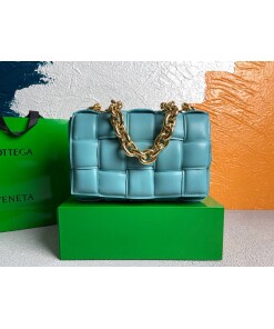 Replica Bottega Veneta BV 20206 Chain Cassette 631421 Light Blue Gold