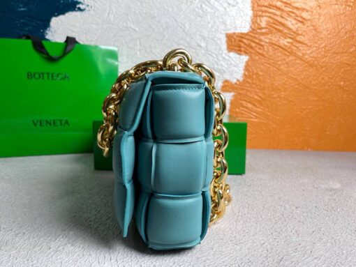 Replica Bottega Veneta BV 20206 Chain Cassette 631421 Light Blue Gold 4