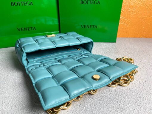 Replica Bottega Veneta BV 20206 Chain Cassette 631421 Light Blue Gold 7