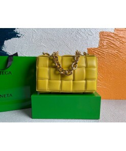 Replica Bottega Veneta BV 20206 Chain Cassette 631421 Lemon Yellow Gold