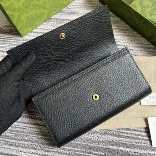 Replica Gucci 750461 Wallet With Interlocking G Python Bow Black 6