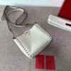 Replica Valentino 2B0C17 Rockstud Grainy Calfskin Hobo Bag 50031S Tan 10