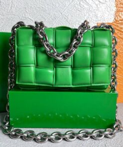 Replica Bottega Veneta BV 20206 Chain Cassette 631421 Green Silver 2