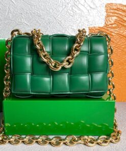 Replica Bottega Veneta BV 20206 Chain Cassette 631421 Green Gold 2