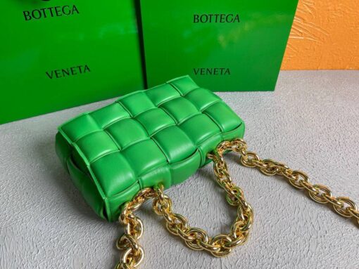 Replica Bottega Veneta BV 20206 Chain Cassette 631421 Grass Green Gold 6