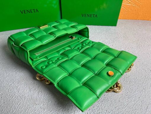 Replica Bottega Veneta BV 20206 Chain Cassette 631421 Grass Green Gold 7