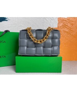 Replica Bottega Veneta BV 20206 Chain Cassette 631421 Dark Grey Gold