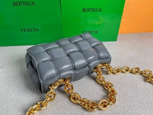 Replica Bottega Veneta BV 20206 Chain Cassette 631421 Dark Grey Gold 6