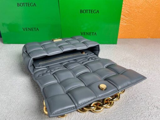 Replica Bottega Veneta BV 20206 Chain Cassette 631421 Dark Grey Gold 7