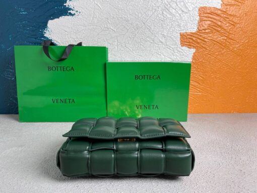 Replica Bottega Veneta BV 20206 Chain Cassette 631421 Dark Green Gold 5