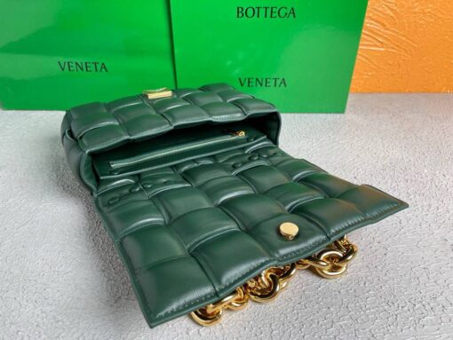 Replica Bottega Veneta BV 20206 Chain Cassette 631421 Dark Green Gold 7