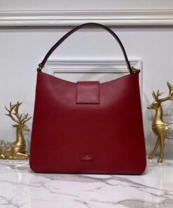 Replica Valentino 50027 Vsling Grainy Calfskin Hobo Bag Red 2