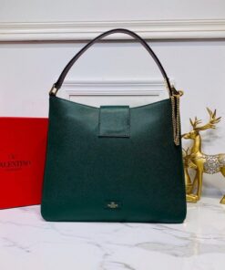 Replica Valentino 50027 Vsling Grainy Calfskin Hobo Bag Green 2