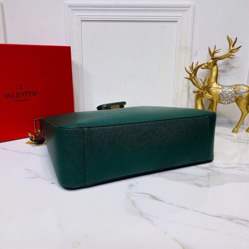 Replica Valentino 50027 Vsling Grainy Calfskin Hobo Bag Green 3