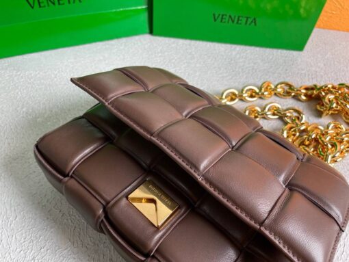 Replica Bottega Veneta BV 20206 Chain Cassette 631421 Brown Gold 9